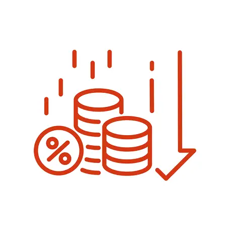 最大95％の即時償却を表現したイラスト